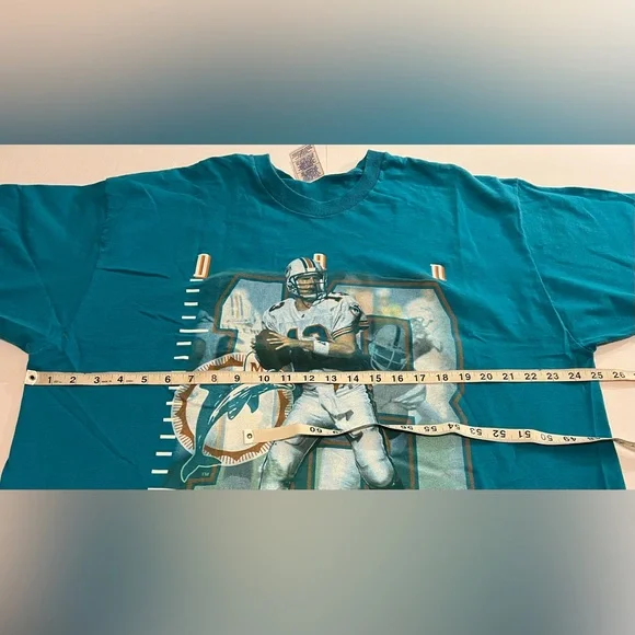 Vintage 1996 Dan Marino Miami Dolphins Single Stitch T Shirt Men’s 2XL USA - Picture 3 of 16